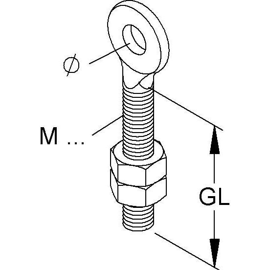 Niedax - Ringschraube mit Holzgewinde Ringschraube RCM 10