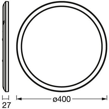Ledvance - Decken-/Wandleuchte Deckenleuchte SMART #4058075752801 400mm , schwarz