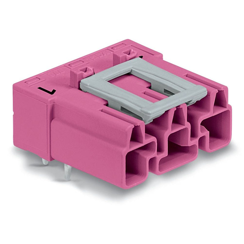 WAGO - Leiterplattensteckverbinder Stecker für Leiterplatten 770-893/011-000 3-polig,pink − 100 Stück