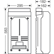 Hensel - Zähler-Leergehäuse Leergehäuse KV 9339 295x583x182mm