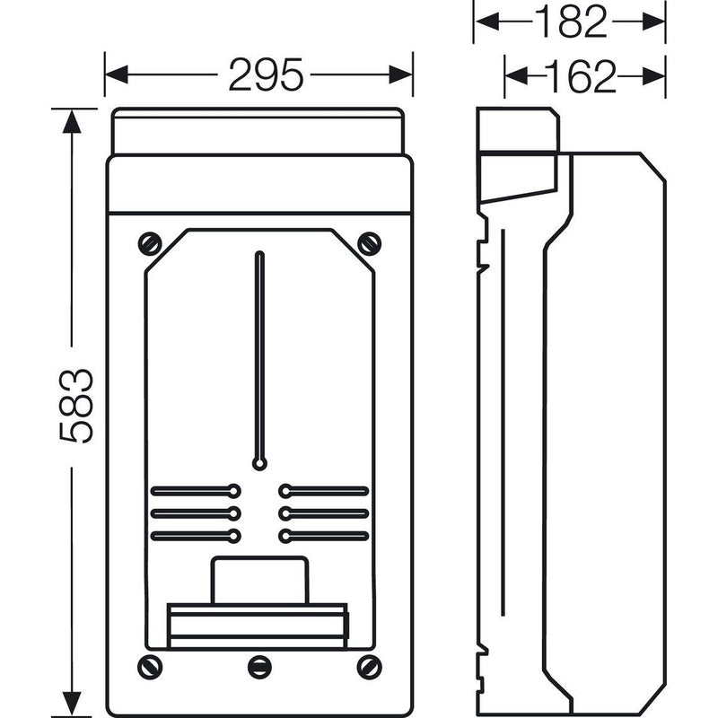 Hensel - Zähler-Leergehäuse Leergehäuse KV 9339 295x583x182mm