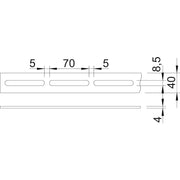 OBO Bettermann Vertr - Montageband Schlitzband OSS 40x4 3M FT 3m Stäbe im 30m Bund − 3 Meter