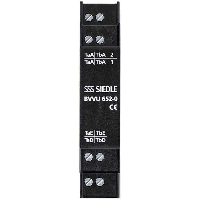 Siedle&Söhne - Zusatzgerät für Türkommunikation Bus-Video-Verteiler BVVU 652-0 unsymetr.schwarz