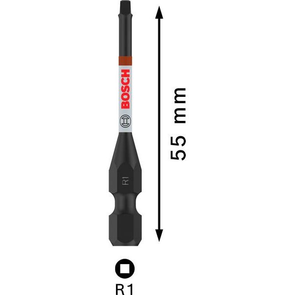 Bosch - Bit-Set PRO Robertson Impact Bit, 2608522550VE(2) R1, 55 mm, 2-tlg