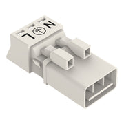 WAGO - Steckverbinder für steckbare Gebäudeinstallation Stecker 3-polig 890-233 Kod. A,weiß − 50 Stück