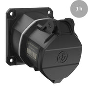Walther Werke - CEE-Anbausteckdose (IEC 60309) CEE NEO Anbaudose schräg FW531401CC 32A 4P 1h IP54