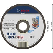 Bosch - Trenn-/Schleifscheibe PRO Multi Material 2608602383 Trennscheibe 125 x