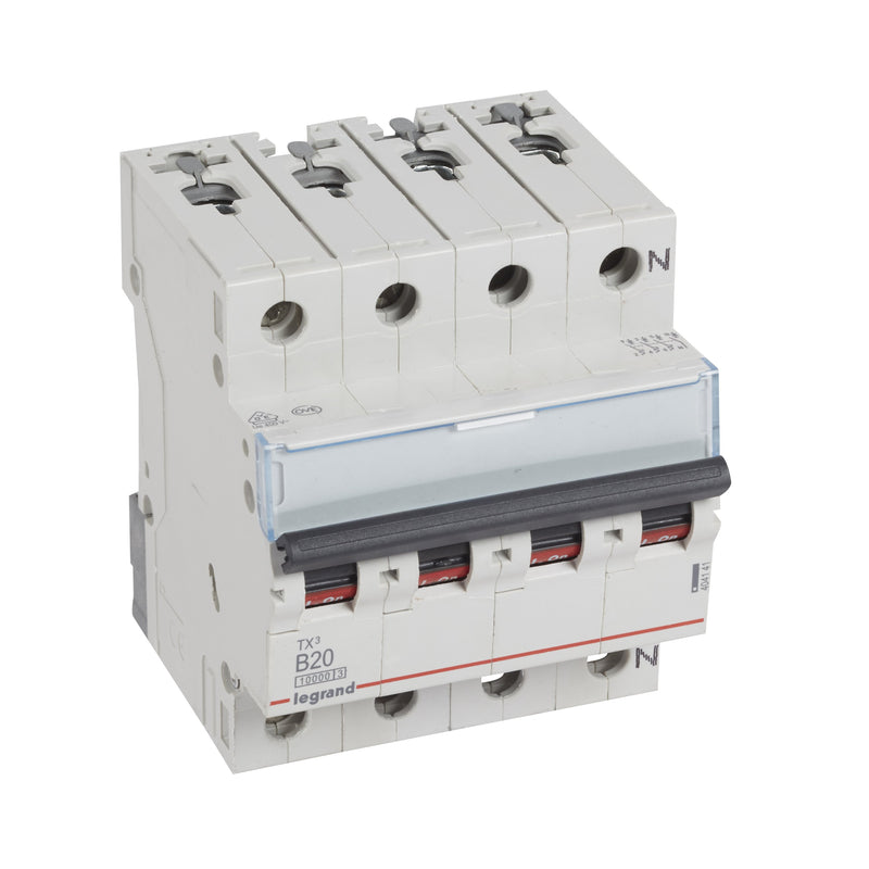 Legrand - Leitungsschutzschalter Legrand 404141 B20A 3-polig+N 10kA