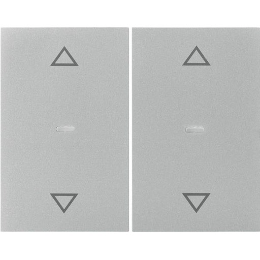 Berker - Abdeckung/Bedienelement für Installationsschalterprogramme Abdeckung Tastsensor-Modul 80961373 2-fach edelstahl