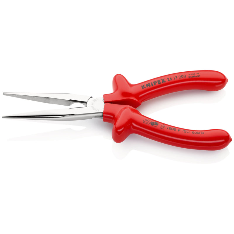 Knipex - Flachzange Flachrundzange 26 17 200 mit Schneide, 200mm