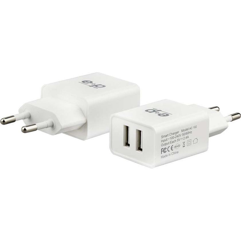 E+P Elektrik - Universal-Ladegerät USB-Ladegerät AC 102 2-fach,4.800mA