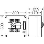 Hensel - Lasttrennschalter Mi-Lastschaltergehäuse Mi 7257 160A 4pol.+PE