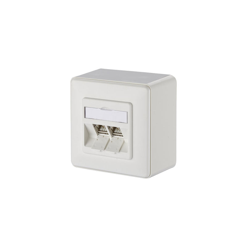 Metz Connect - Kommunikationsanschlussdose Kupfer Anschlussdose C6Amodul AP 130B12D20002-E 2Port 270 AP,rws − 10 Stück