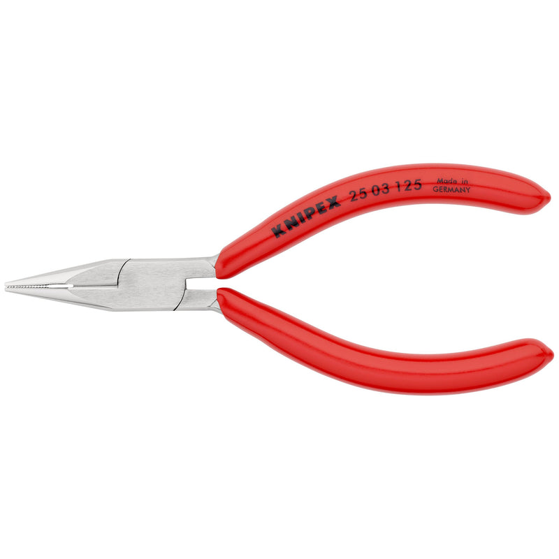Knipex - Flachzange Flachrundzange 25 03 125 mit Schneide, 125mm