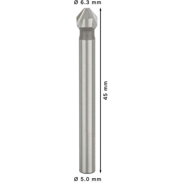 Bosch - Versenkbohrer PRO Soft Metal HSS 2608597504 Kegelsenker 6,3 x 45