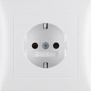 Berker - Steckdose Schuko-Steckdose pws/matt 47229909 mit Abdeckplatte