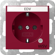 Gira - Steckdose Kontroll GN+BSF 4452108 Rot