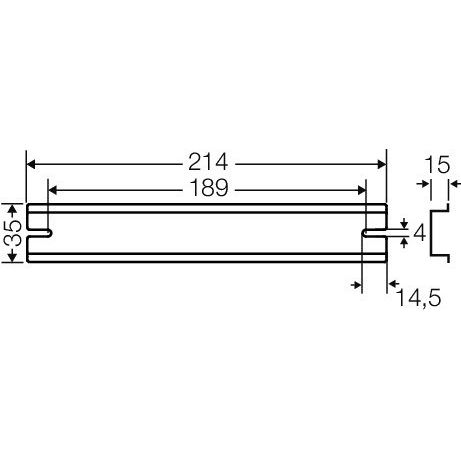 Hensel - Tragschiene DK TS 50 Q 214mm