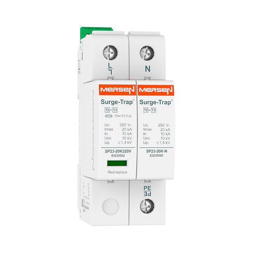 Mersen - Überspannungsableiter für Energietechnik/Stromversorgung Überspg.-Ableiter Typ 2+3 STPT23-20K320V-2PGM 20kA Uc320V 1+1 TT