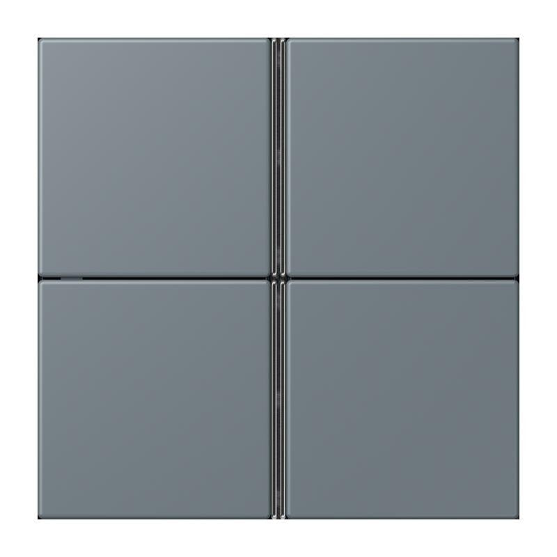Jung - Abdeckung/Bedienelement für Installationsschalterprogramme Tastensatz 4fach LC 404 TSA 251 gris 59