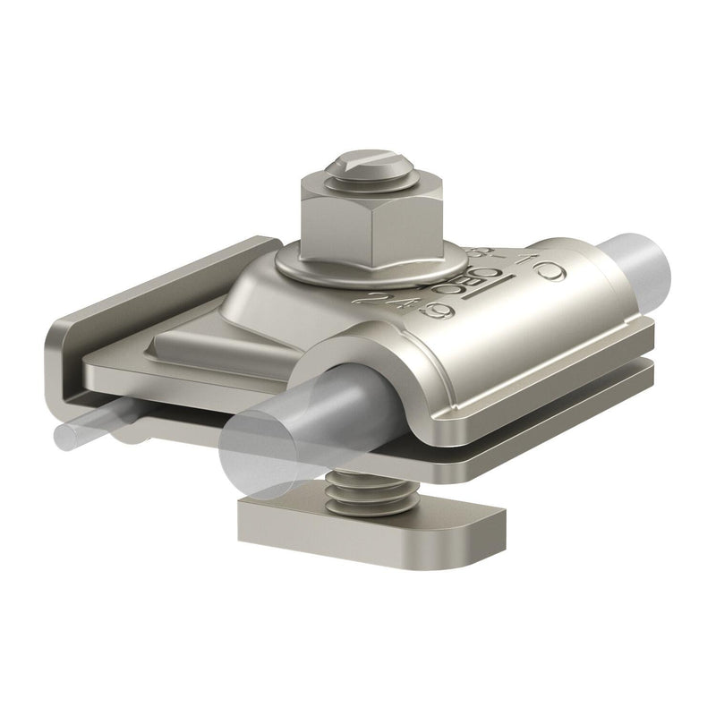 OBO Bettermann - Erdanschlussklemme Universal-Erdungsklemme 249 PV10 6-50V2A PV 8-10mm Edelstahl − 8 Stück