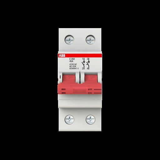 ABB Stotz S&J - Schalter für Reiheneinbau Trennschalter E202/45R Schaltgriff rot