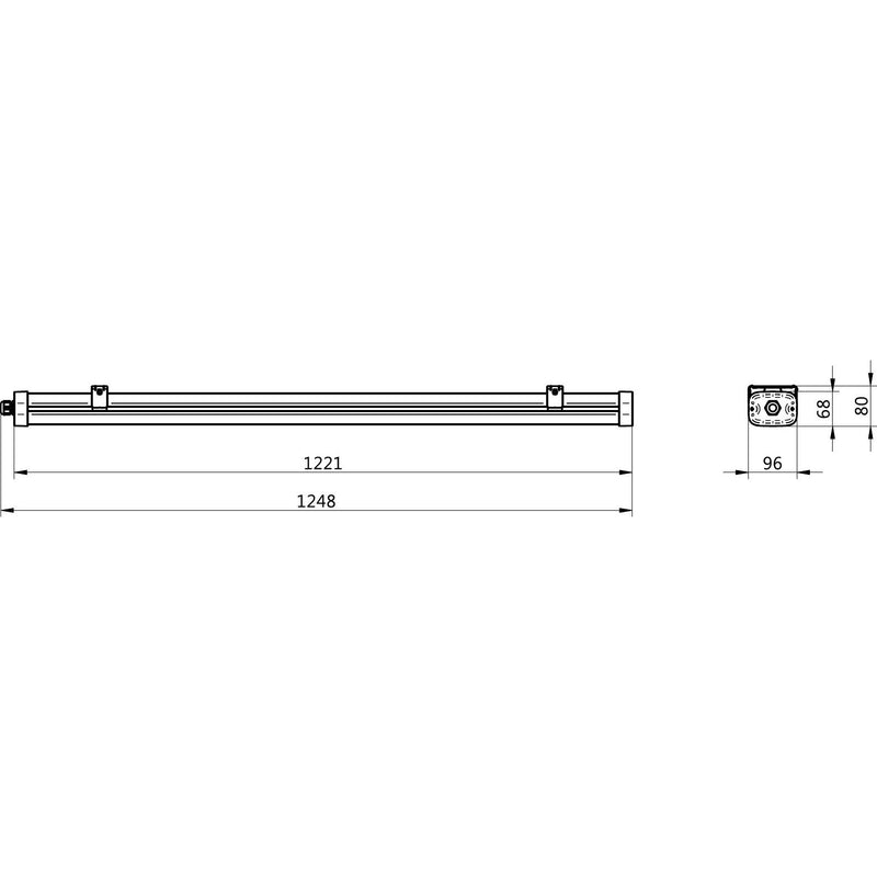 Philips Lighting - Decken-/Wandleuchte LED-Feuchtraumleuchte WT490C #49418300 4000K, Interact