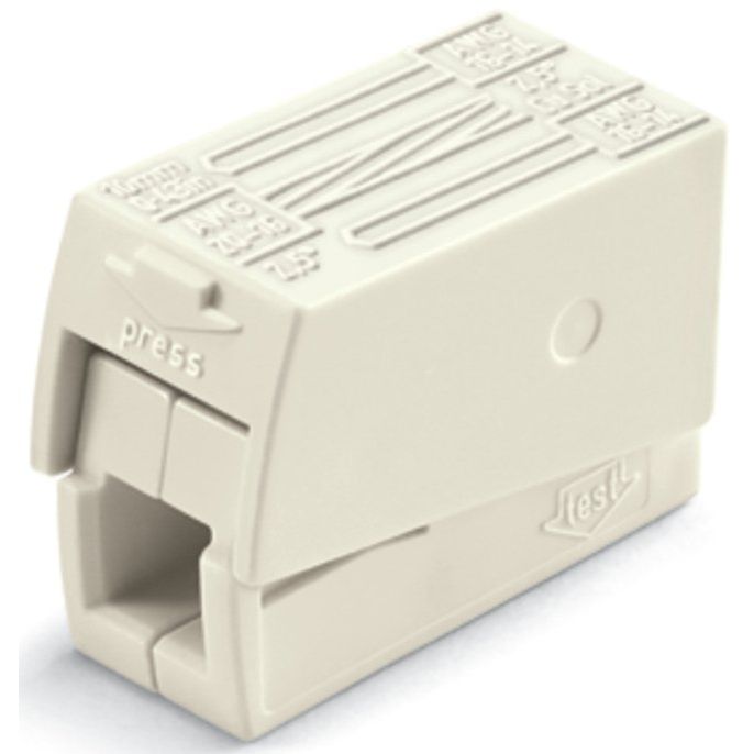 WAGO - Steckklemme Leuchtenklemme 224-112 2x1,0-2,5mmq weiss − 100 Stück