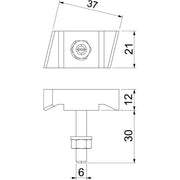 OBO Bettermann Vertr - Hammerkopfschraube Hakenkopfschraube MS50HB M6x30 A4 M6x30mm − 50 Stück