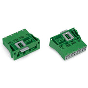 WAGO - Geräteanschluss für steckbare Gebäudeinstallation Snap-In-Stecker 770-2334 4-polig,Kod. Q,grün − 100 Stück