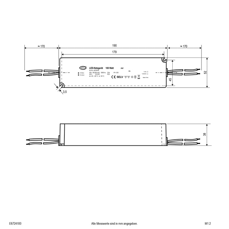 EVN Lichttechnik - LED-Betriebsgerät LED-Netzgerät 24V/DC E6724100
