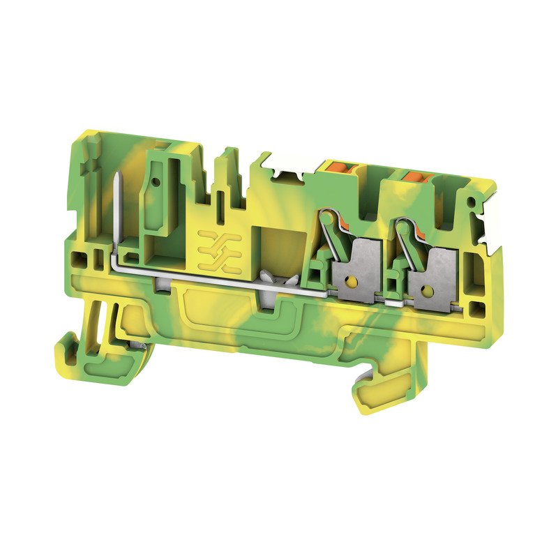 Weidmüller - Durchgangs-Reihenklemme Klemme APGTB 2.5 PE 3C/1 DL PUSH IN, 2.5 mm² − 50 Stück