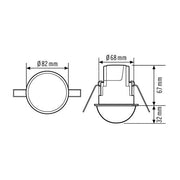 ESYLUX - Bewegungsmelder/Präsenzmelder komplett Deckenbewegungsmelder MD-CE 360i/24 EB,230V 360Gr, 24m