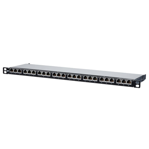 Metz Connect - Patchpanel Kupfer 24-Port Panel E-DAT 130854C-29-E C6A 0,5HE schwarz