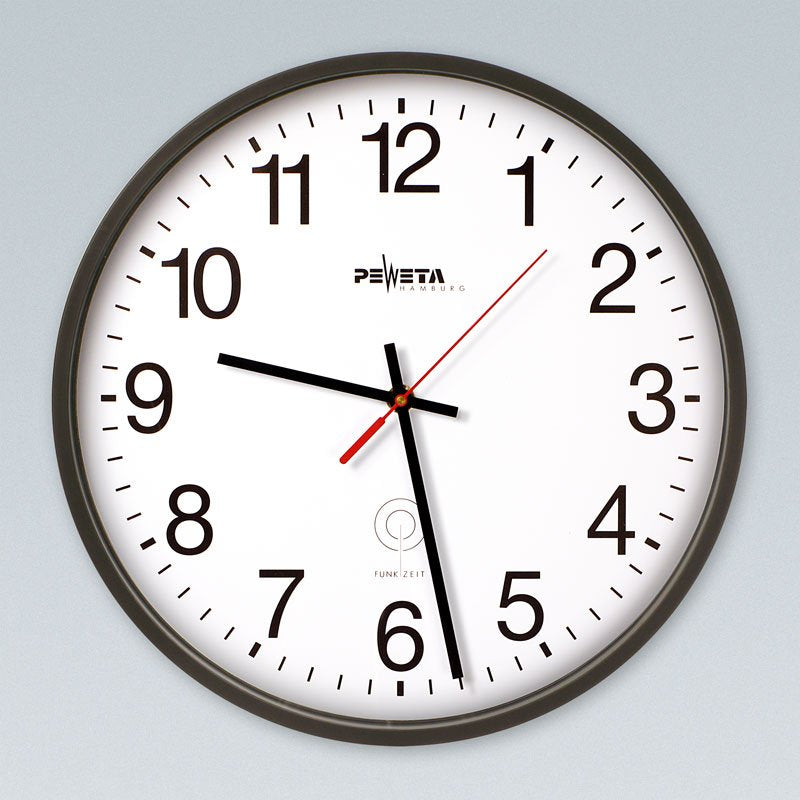 Peweta - Uhr Funkuhr 51.130.212 innen,1,5V,D=250mm