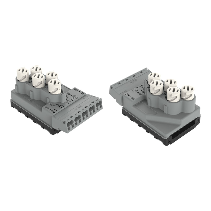 WAGO - Flachleitungsadapter für steckbare Gebäudeinstallation Einspeisemodul 772-264/060-000 5-polig,grau − 10 Stück