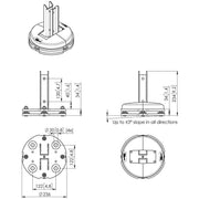 Vogels - Zubehör/Ersatzteile für Unterhaltungselektronik Curved Bodenplatte PFF7965 sw Barco UniSee