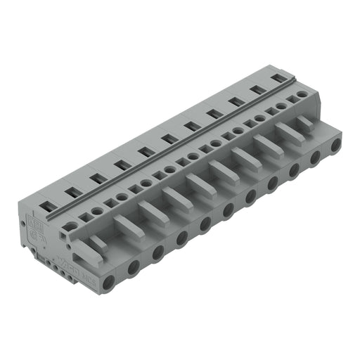 WAGO - Kabelsteckverbinder für Leiterplattensteckverbinder 1-Leiter-Federleiste 231-211/026-000 CAGECLAMP,2,5 mm²,gr − 25 Stück