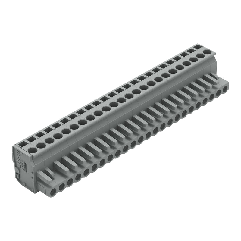 WAGO - Kabelsteckverbinder für Leiterplattensteckverbinder 1-Leiter Federleiste 232-224/026-000 CAGECLAMP 2,5mm²,gr − 10 Stück