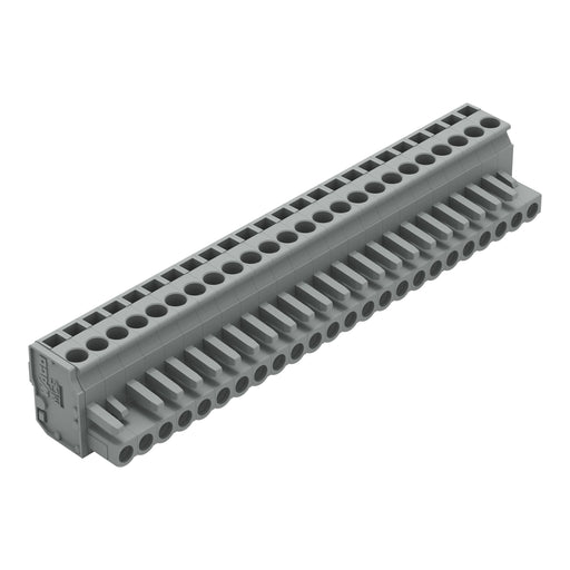 WAGO - Kabelsteckverbinder für Leiterplattensteckverbinder 1-Leiter Federleiste 232-224/026-000 CAGECLAMP 2,5mm²,gr − 10 Stück