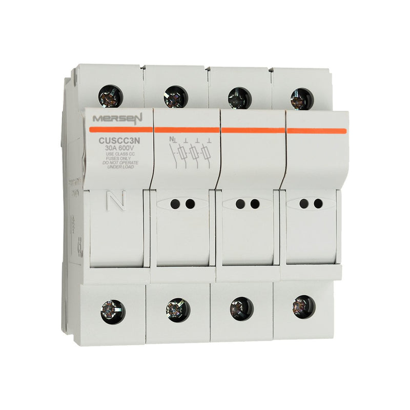 Mersen - Halter für zylindrische Sicherung Sicherungshalter Class CUSCC3N CC AC600V 32A 3+N-p − 3 Stück