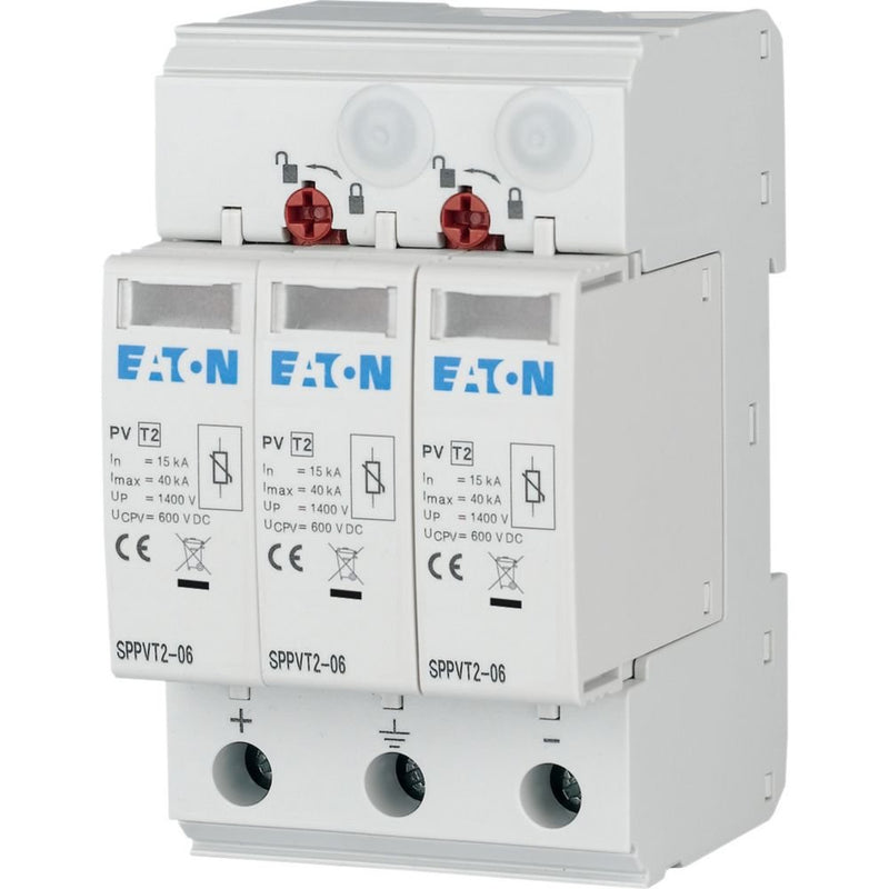 Eaton - Überspannungsableiter für Energietechnik/Stromversorgung Überspannungsableiter SPPVT2-06-2+PE steckbar, 600V DC