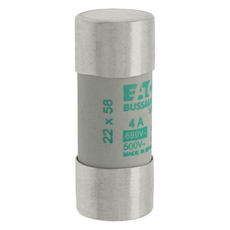 Eaton - Zylindrische Sicherung Sicherungseinsatz Nieders. CYLINDRICA#C22M4 4A AC 690V 80kA − 10 Stück