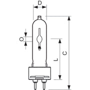 Philips Lighting - Halogen-Metalldampflampe ohne Reflektor Entladungslampe CDM-T Elite 70W/942 G12
