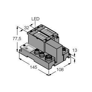 Turck - Feldbus, Dez. Peripherie - Funktions-/Technologie-Modul Programmierbares Set TI-BL67-PG-DP-2 für Profibus-DP