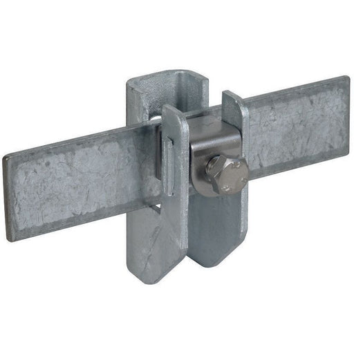 DEHN - Leitungshalter für Blitzschutz Flachbandhalter FRH116.10WA15B7STTZN m.Druckstück St/tZn