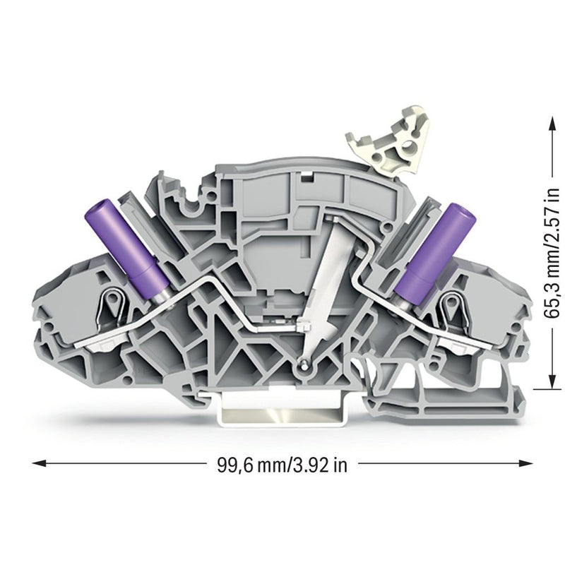 WAGO - Trenn- und Messtrenn-Reihenklemme 2-Leiter-Trenn-u.Messklem. 2007-8811/045-000 grau − 20 Stück