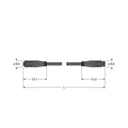 Turck - Konfektioniertes Sensor-Aktor-Kabel Aktuator- u. Sensorleitung PKG3S-0.6-PSG3S/TEL PVC
