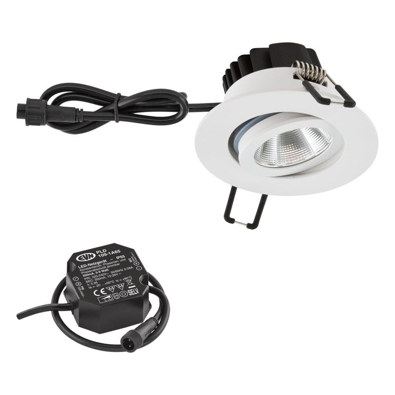 EVN Lichttechnik - Downlight/Strahler/Flutlicht LED-Deckeneinbauleuchte PC650N60140 4000K IP65 ws