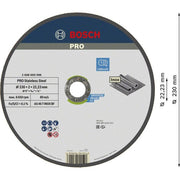 Bosch - Trenn-/Schleifscheibe PRO Stainless Steel 2608600096 Trennscheibe 230 x 2